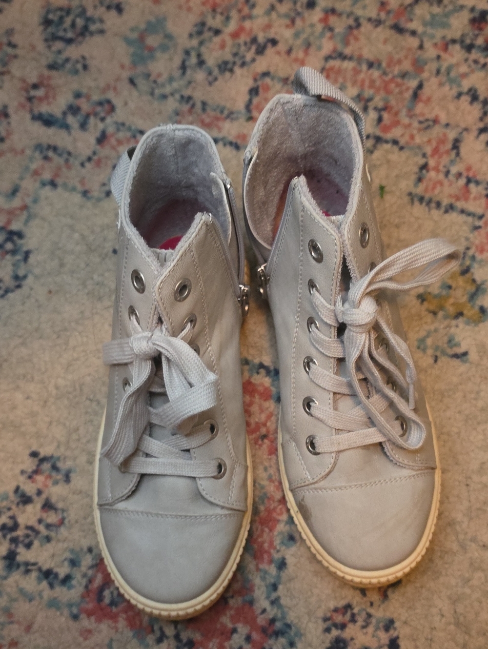 Light Gray High-Top Lace-Up Blowfish Malibu Sneakers
